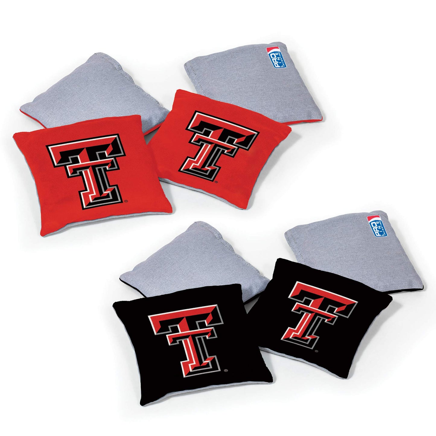Wild Sports NCAA Texas Tech Red Raiders 8pk Dual Sided Bean Bags, Team Color