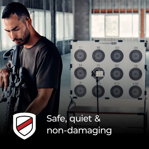 Strikeman Pro .300 AAC Rifle Advanced Dry-Fire Laser Training System – Target Shooting Practice Kit Includes Updated App Access (Need Subscription), Cartridge, 2 Target Sheets, Phone Holder
