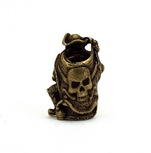Bead Bronze Paracord Leather Lanyard Beads Hand-CAST Metal