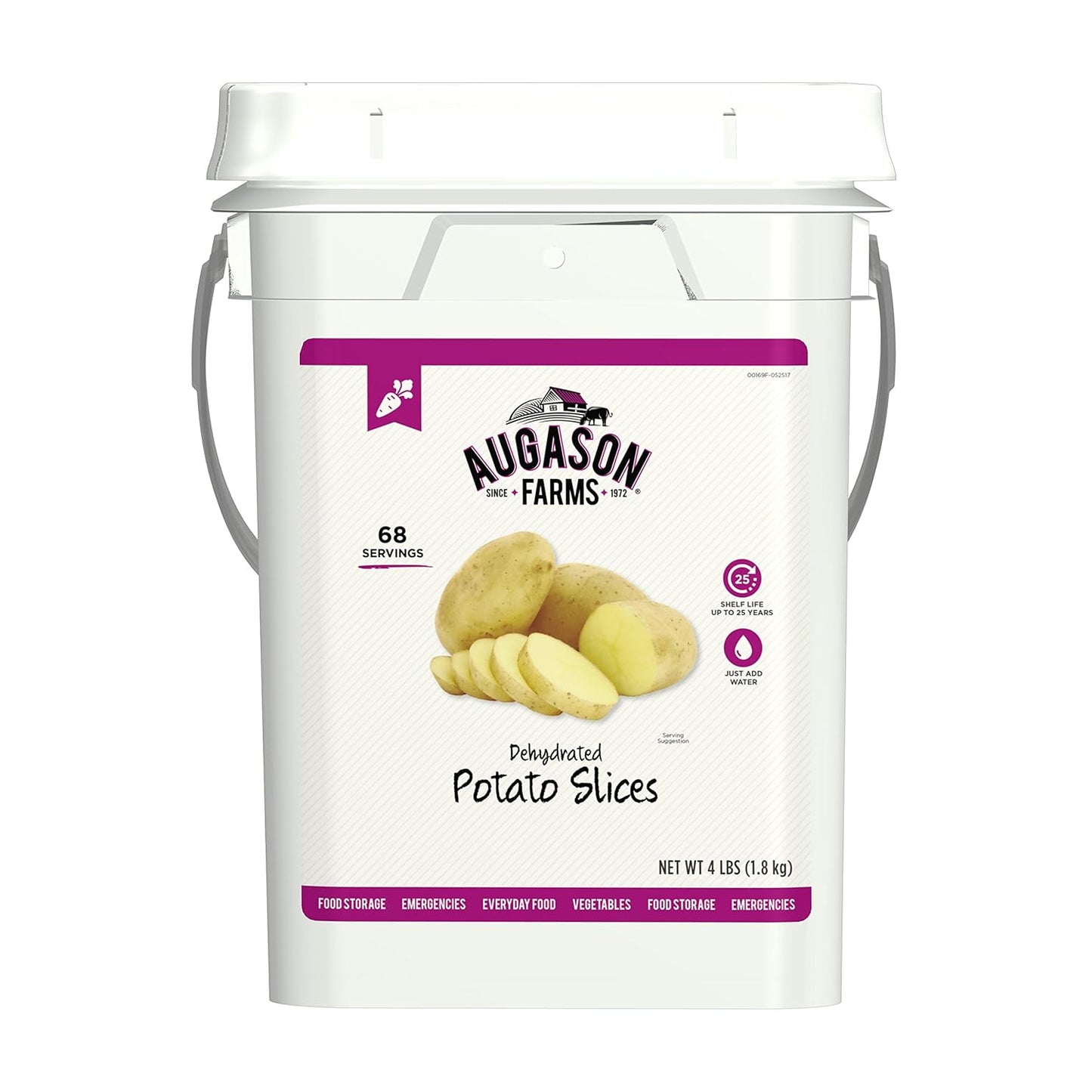 Augason Farms Freeze Dried Vegetable Variety Pail, Emergency Food Supply, Everyday Meals, 109 Servings