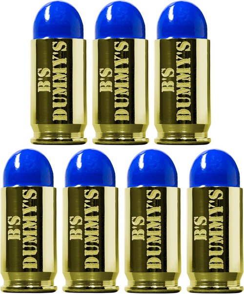 B's Dry Fire Snap Caps - A.K.A. B's Dummy's - Dummy 380 Auto Training Caps (7 Pack) (Blue Brass)