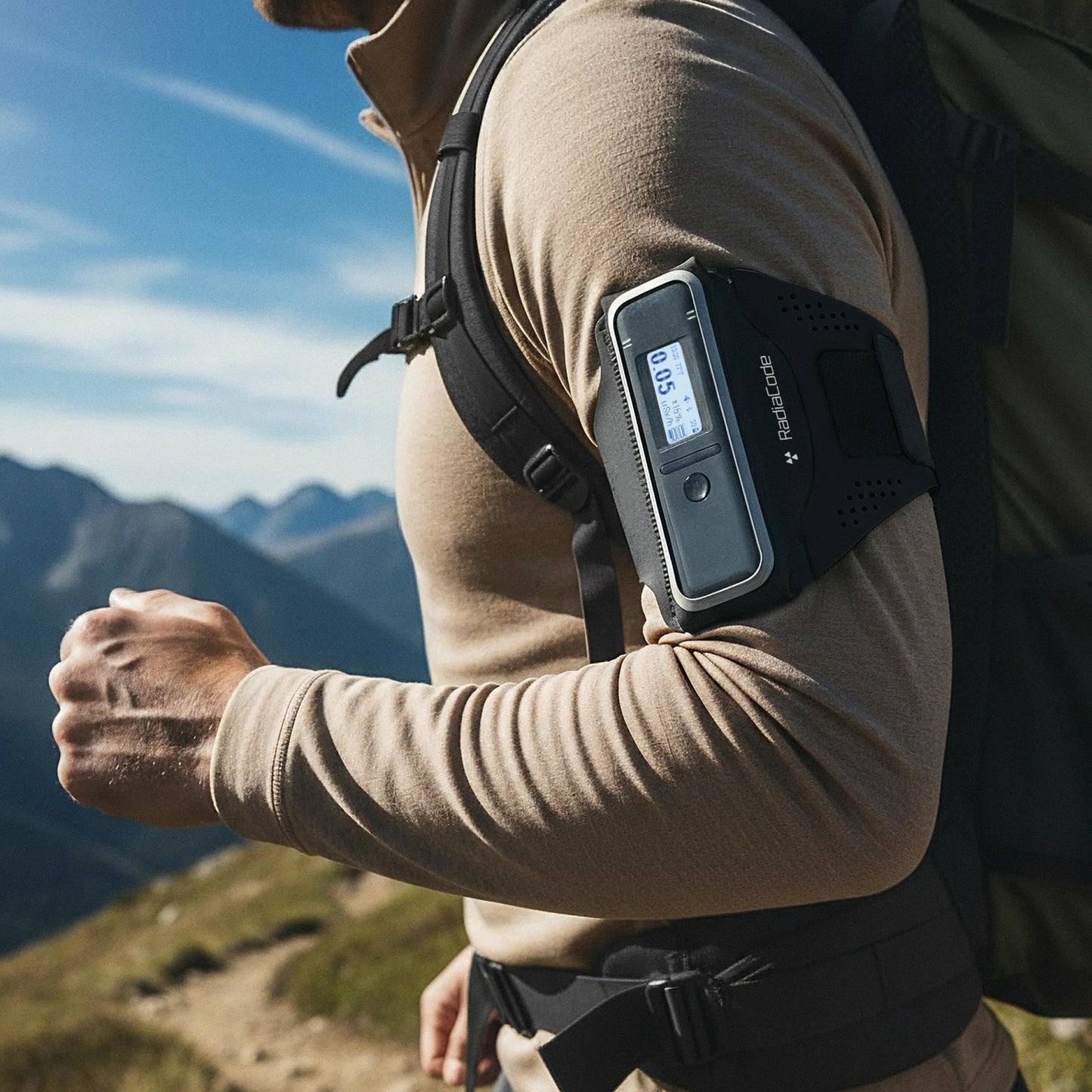 Active Band for Radiacode 102/103/103G/110 Legband with Adjustable Strap Made from Soft Polyamide Fabric with Light Reflecting Strip