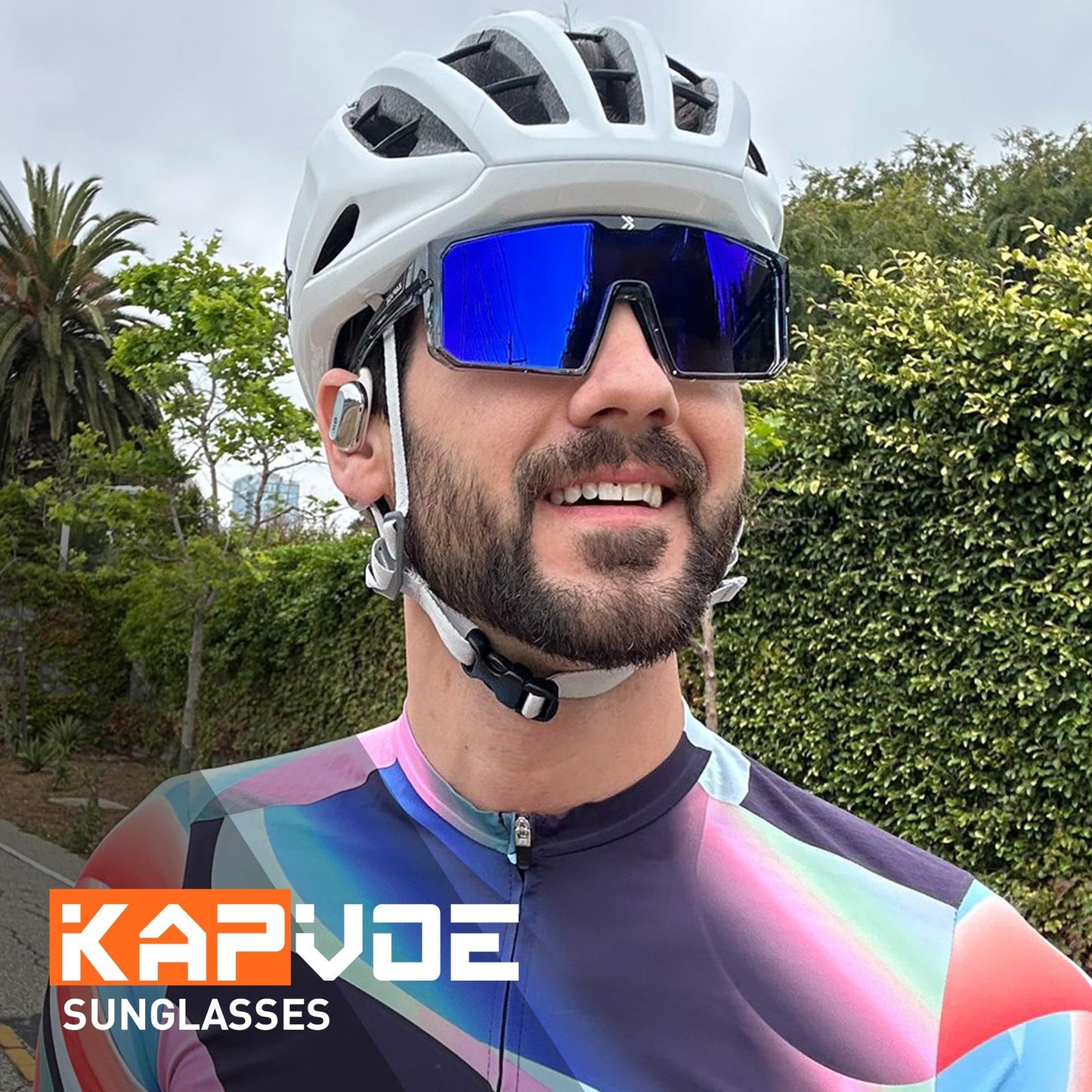 KAPVOE Polarized Cycling Glasses Sports Sunglasses for Men Women, UV400 Protection MTB Bicycle Baseball Mountain Bike K232