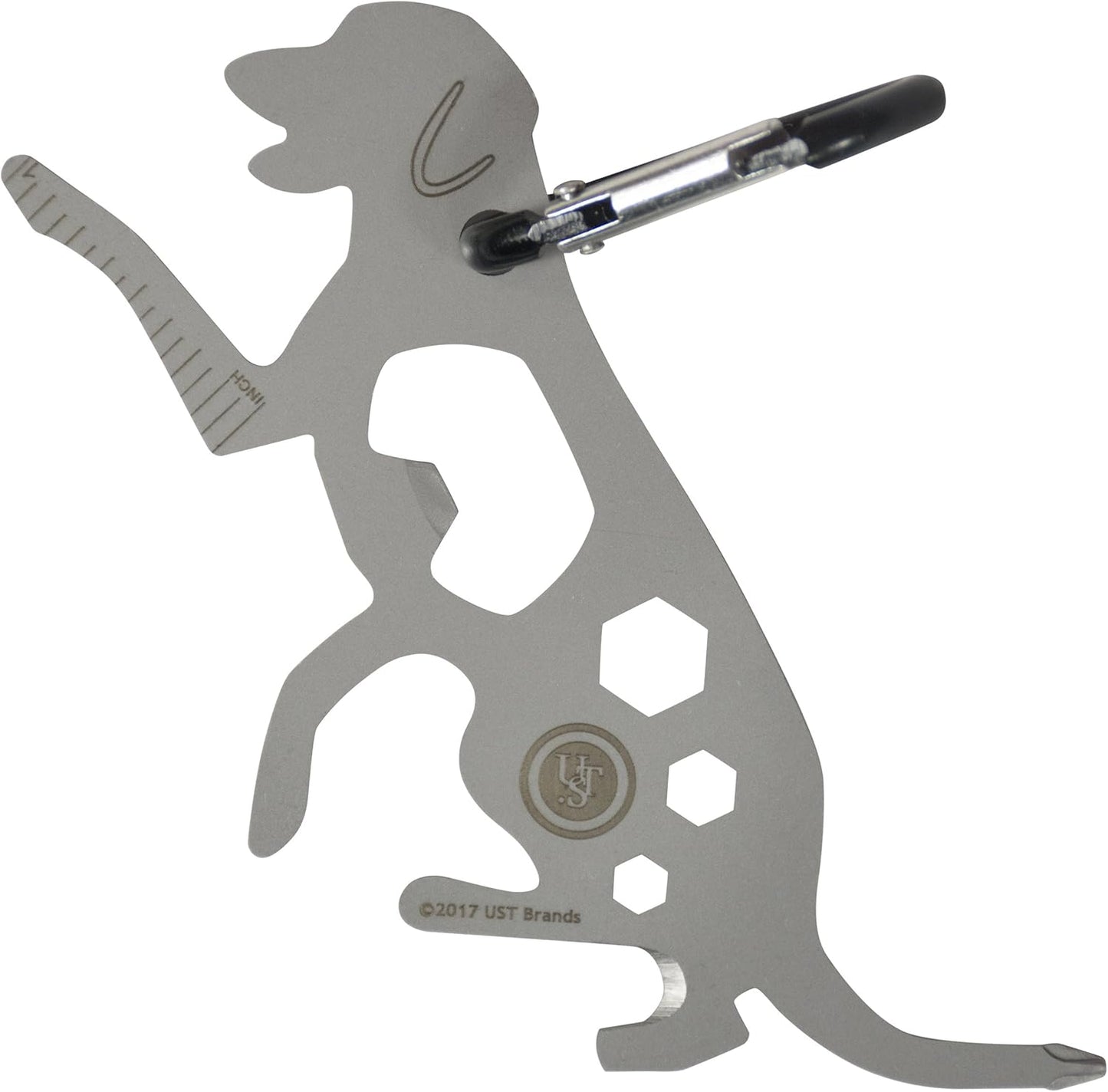UST Tool-a-Long Multi-Tool Carabiners with Durable, Compact Stainless Steel Construction for Hiking, Kayaking, Camping, Travel and Outdoor Survival
