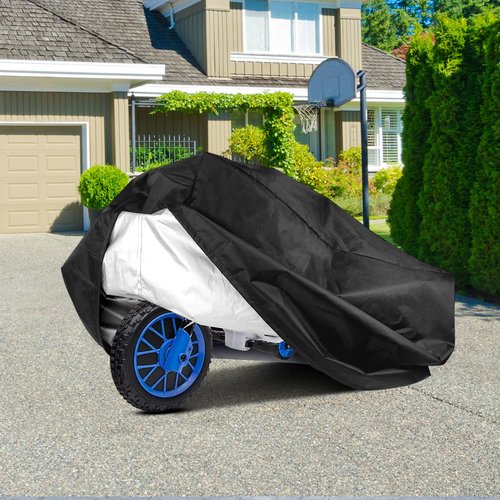 MUTUSHI Kids Motorcycle Bike Cover Heavy Craft Oxford Fabric Preschool Motorcycle Cover Waterproof Dustproof and UV Resistant 41" L x 25" W x 33" H Black
