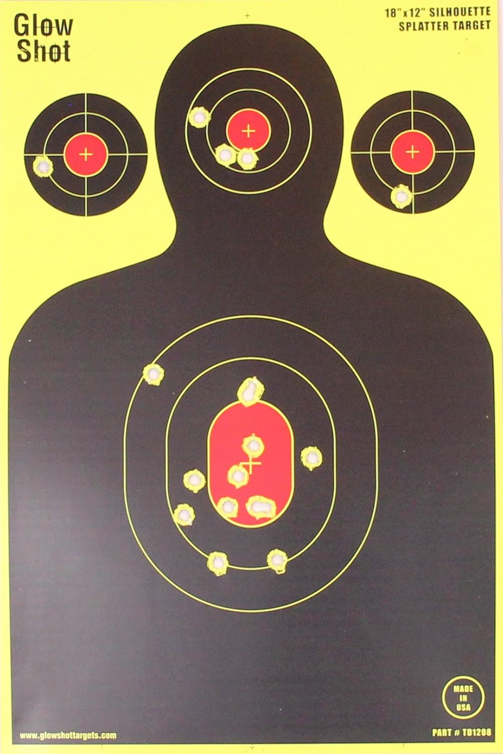 Silhouette GLOWSHOT Splatter Targets 12 x 18 inch 10 Pack, 25 Pack, 50 Pack and 100 Pack