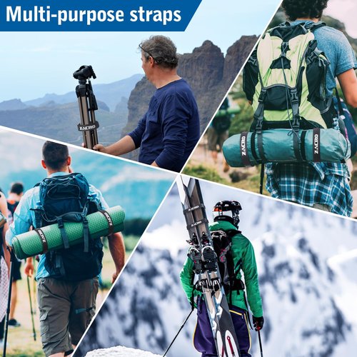 Zacro Bike Rack Straps, 4 PCS Adjustable Bike Wheel Strap with Upgraded Gel Grip & Stonger Metal Buckle, 24/31.5 Inches Anti-Slip Bicycle Tire Stabilizer Strap (Black)