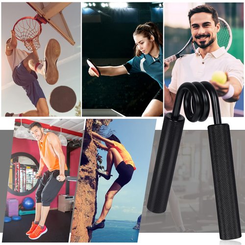 POSKOU Hand Grip Strengthener 4pcs Set Metal Grip Strength Trainer No Slip Wrist Forearm Strengthener Hand Gripper for Home Gym (50LBS,100LBS,150LBS,200LBS)