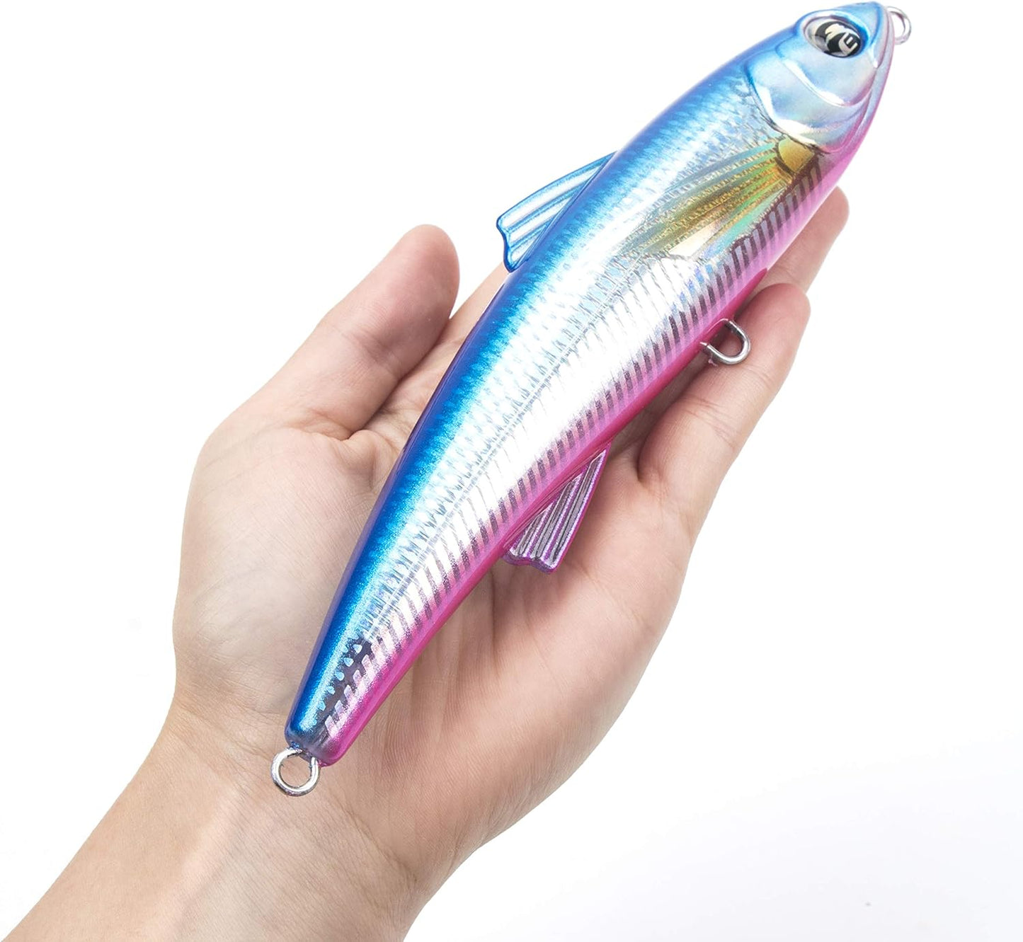 Hornet Saltwater Fishing Lure 2.9oz 7in Topwater Popper Hard Bait Floating Pencil Lure for Kingfish/Tuna/Mackerel/Marlin/Mahi Mahi Offshore Trolling Onshore Floating Crankbait