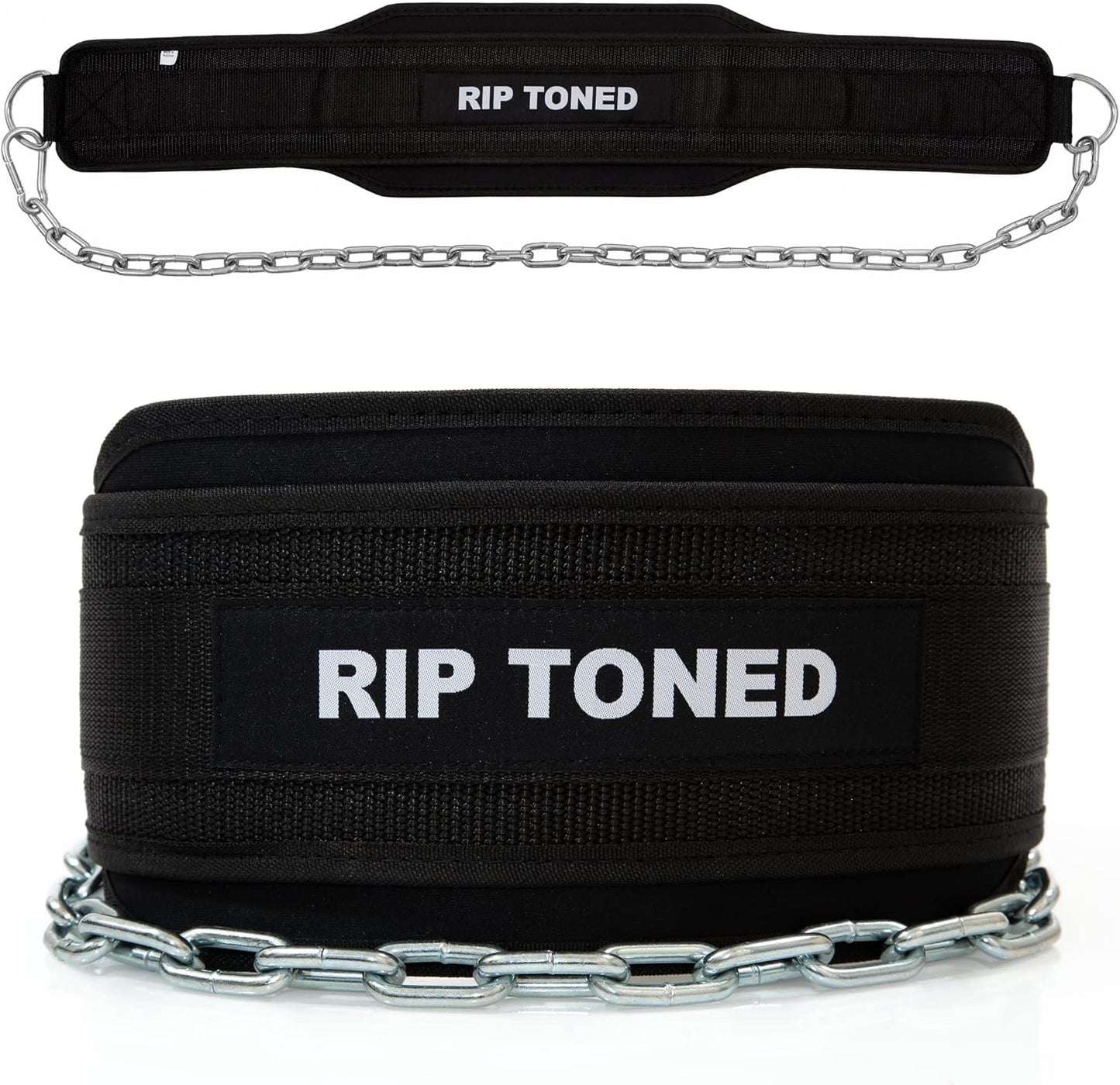 Rip Toned Dip Belt for Weight lifting, Pull Ups, Dips, Chin Ups - 36" Heavy Duty Steel Chain - Weight Belt with Chain for Weight Lifting, Powerlifting, and Strength Training
