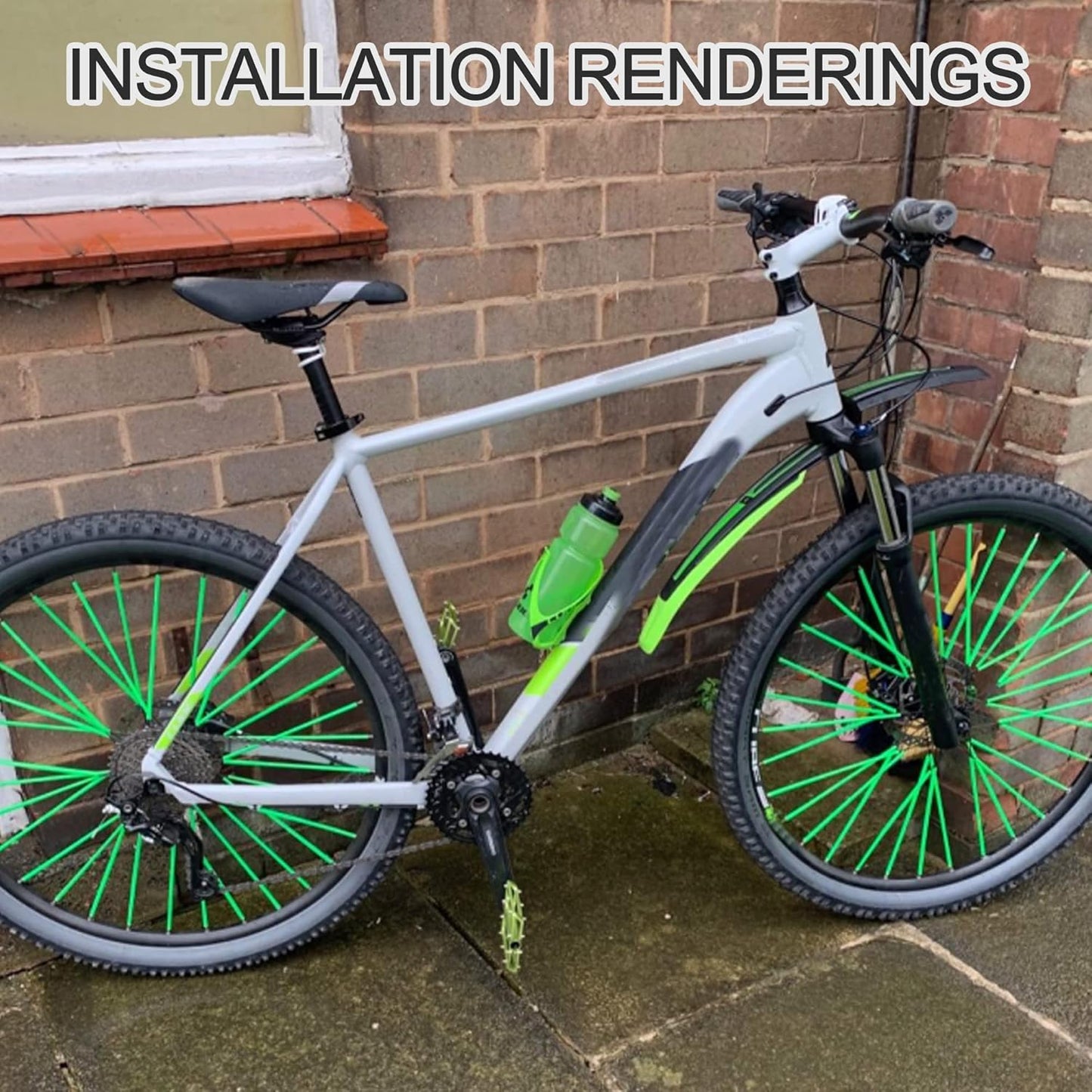 GOOFIT 72Pcs Motorcycle Spoke Skins Covers Coats Wheels Trim Cover Pipe Decorative Protective Wraps Kits for SUV Bicycle Off-Road Dirt Bike (Black)