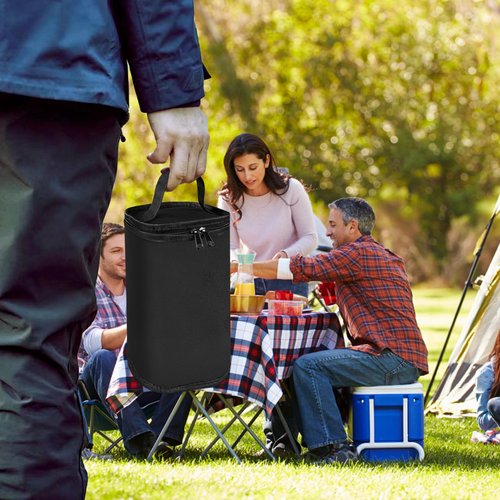 Mini Fuel Cylinder Storage Bag, Butane Fuel Canister Cover,Gas Tank Protective bag, Easy to Carry, 600D Oxford Fabric Waterproof,Mini Tank Accessories, for Outdoor Camping, Cooking, Travel, Picnic