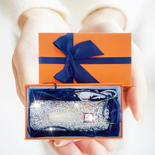 CAIZISHEN Silver Diamond Decor Flashlight for Women - Glitter Rhinestone, Cute and Sparkly for Camping Essentials