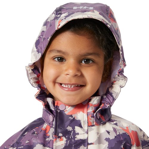 Helly-Hansen Kid's Bergen 2.0 PU Rainset AOP, 676 Purple Clay Aop, 3