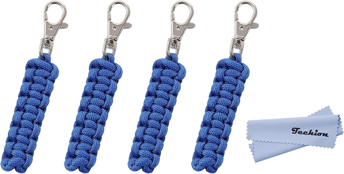 4 Pack Paracord Zipper Pulls for Backpacks, Tents, Trolley Cases, Traveling Cases, Jackets and Many Other Items That with Zippers