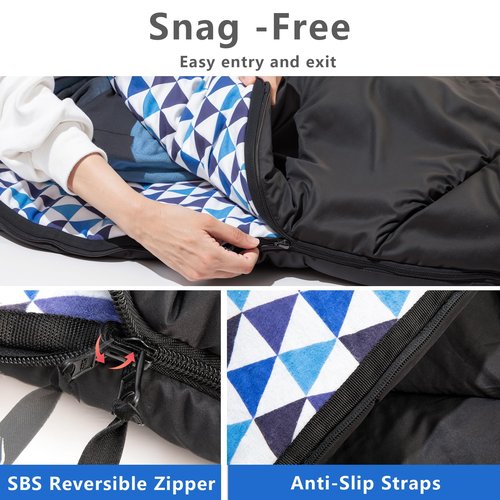 BISINNA Flannel XL Sleeping Bag for Adults Warm & Cold Weather Sleeping Bag 3-4 Season with Cotton Lining Large Sleeping Bags for Hiking Backpacking Travel Indoor and Outdoor