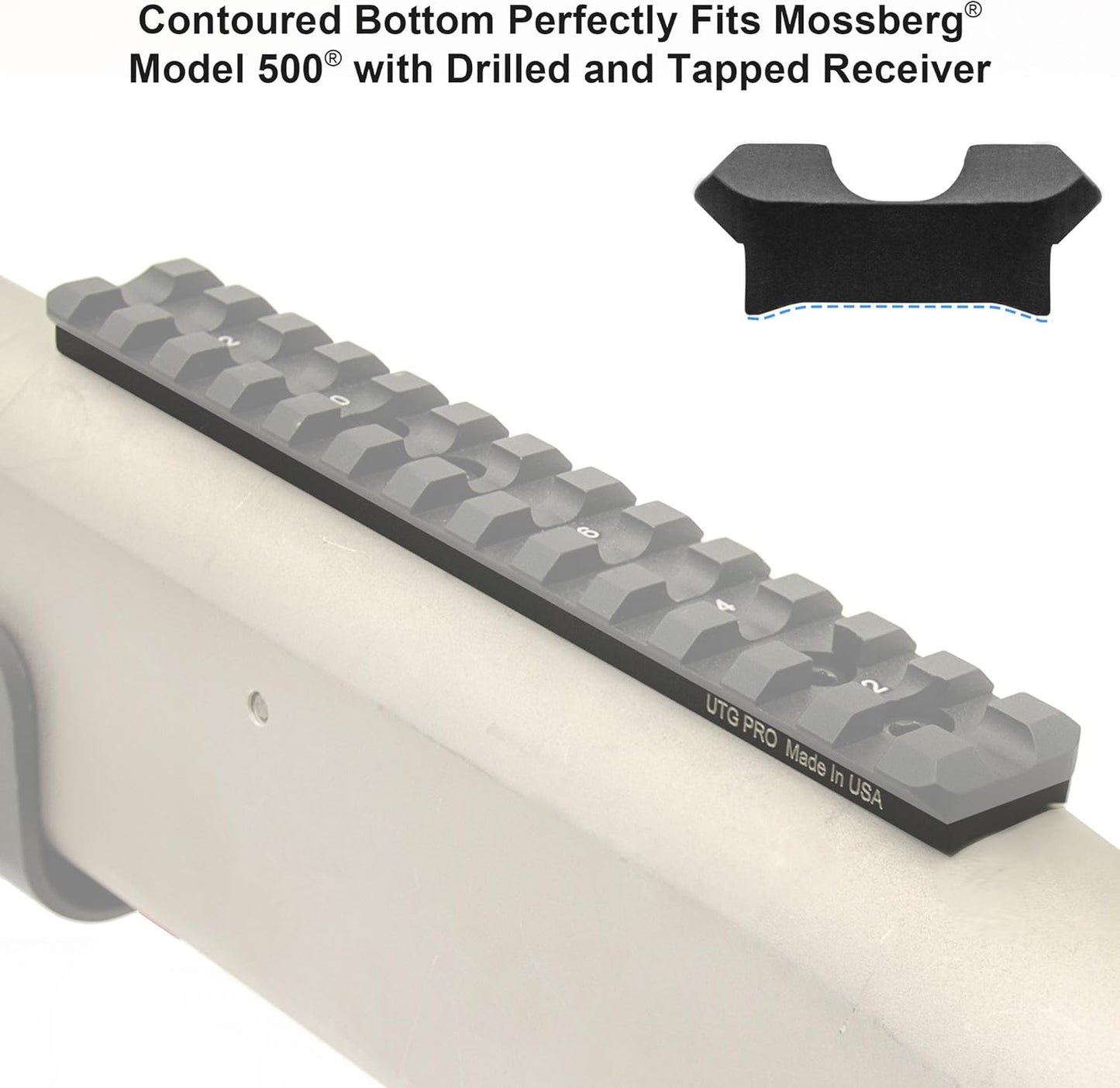 UTG PRO Made in USA Model 500® Shotgun Picatinny Rail Mount