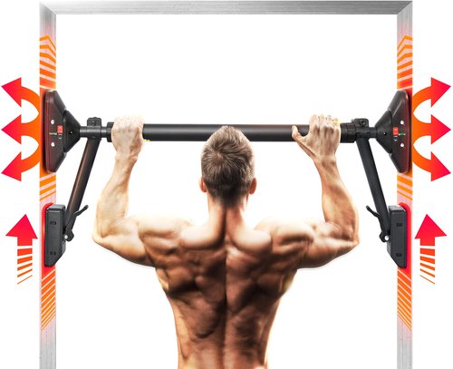 Pull Up Bar/Chin up bar Upper Body Workout Bar | Super load-bearing, Dual Security Locking Fitness Strength Training Equipment