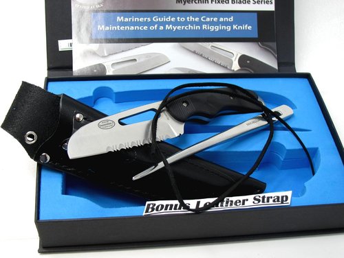 Knives Professional Quality Offshore System Rigging Tool Generation 2 Fixed Blade and Marlinspike Leather Sheath Fits Both Tools B100P BONUS LEATHER LANYARD STRAP