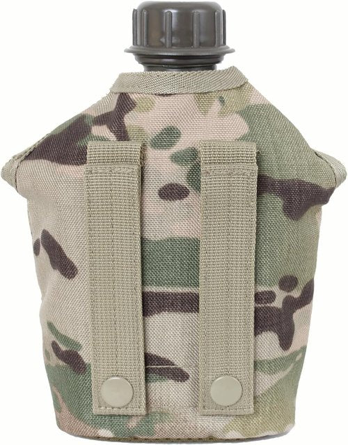 1 Quart MOLLE Canteen Pouch - Essential Hydration Accessory for Camping & Outdoor, MultiCam