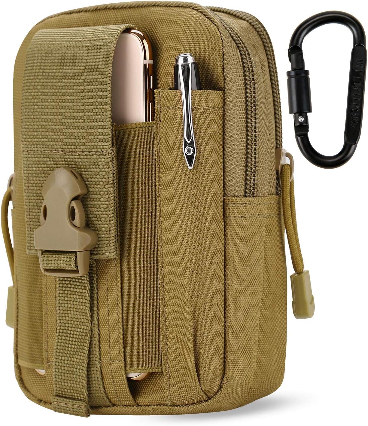 Tactical Waist Pouch EDC Molle Waist Bag Belt Phone Pouch Holster Purse Carrying Pouch for Smartphone, Tools