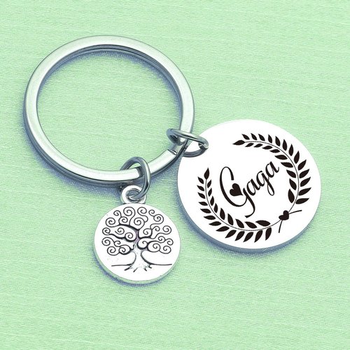DZOSW Gaga Gift For Grandma Gifts Best Gaga Ever Keychain Grandma Birthday Keychain Granny Jewelry Gigi Gifts Nana Gift Grandmother Jewelry