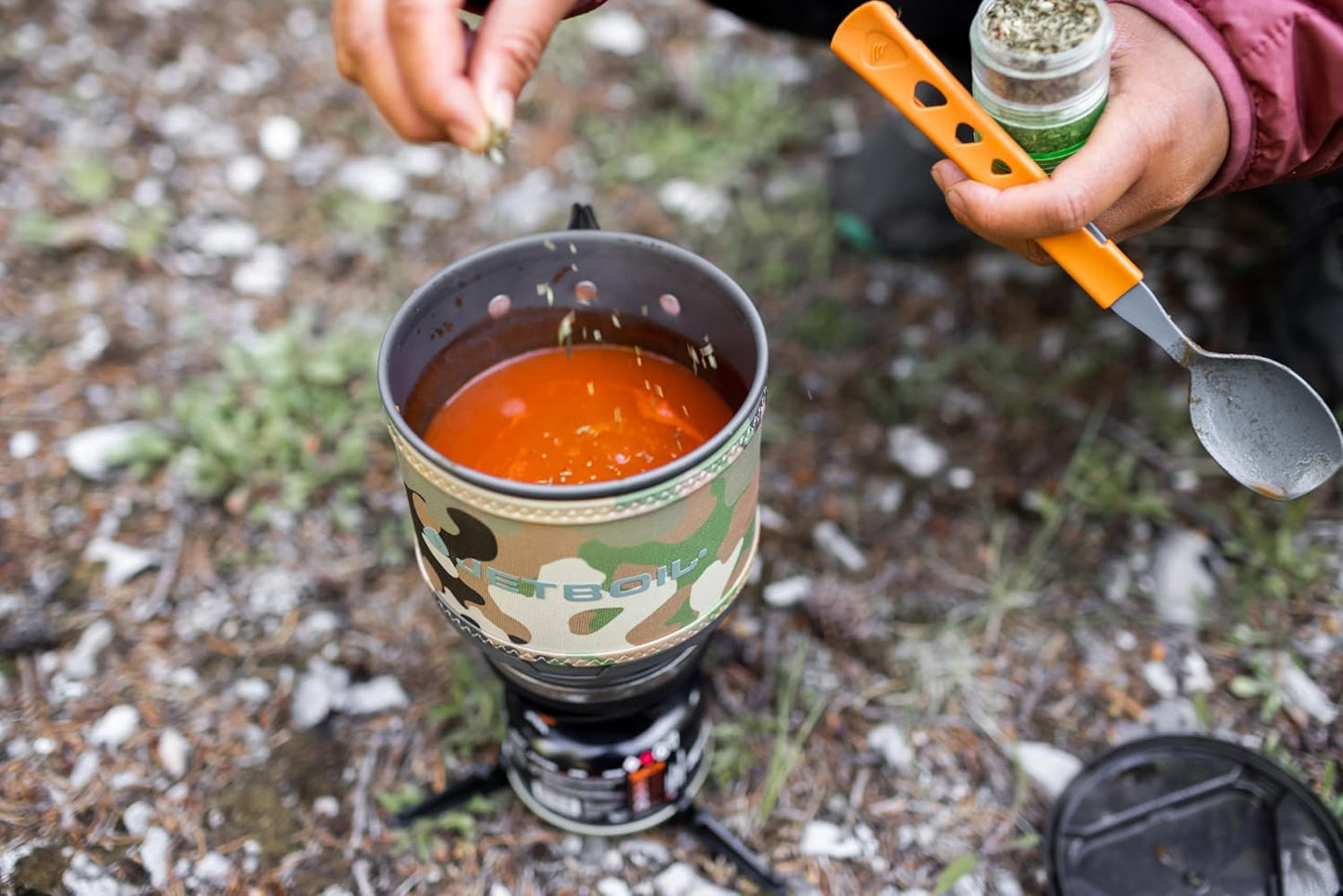 Jetboil MiniMo Camping and Backpacking Stove Cooking System with Adjustable Heat Control