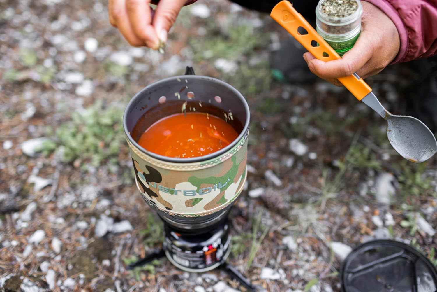 Jetboil MiniMo Camping Stove - Adjustable Heat Backpacking Cooking System