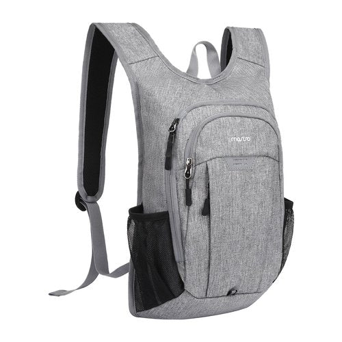 MOSISO 10L Lightweight Hiking Daypack Small Packable Hiking Backpack for Men Women, 3 Layer Casual Foldable Day Pack Shoulder Bag for Travel Camping Outdoor, Grey