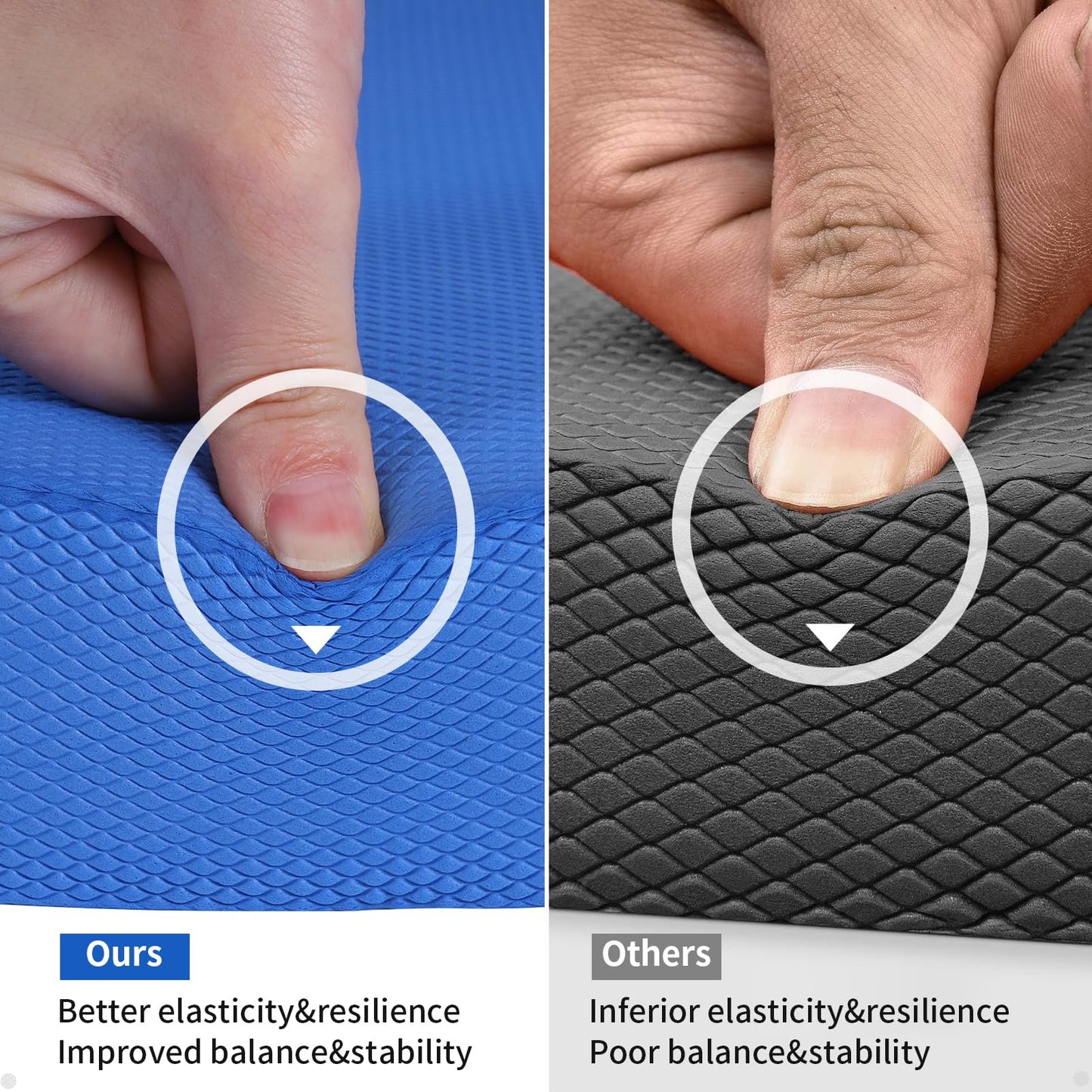 ANVICTOX Balance Pad 19.8 * 15.7 * 2.4",XL Balance Pad for Physical Therapy,Extra Large Foam Balance Board Stability Pad for Rehabilitation Core Training Stretching Mobility (Blue-TPE)