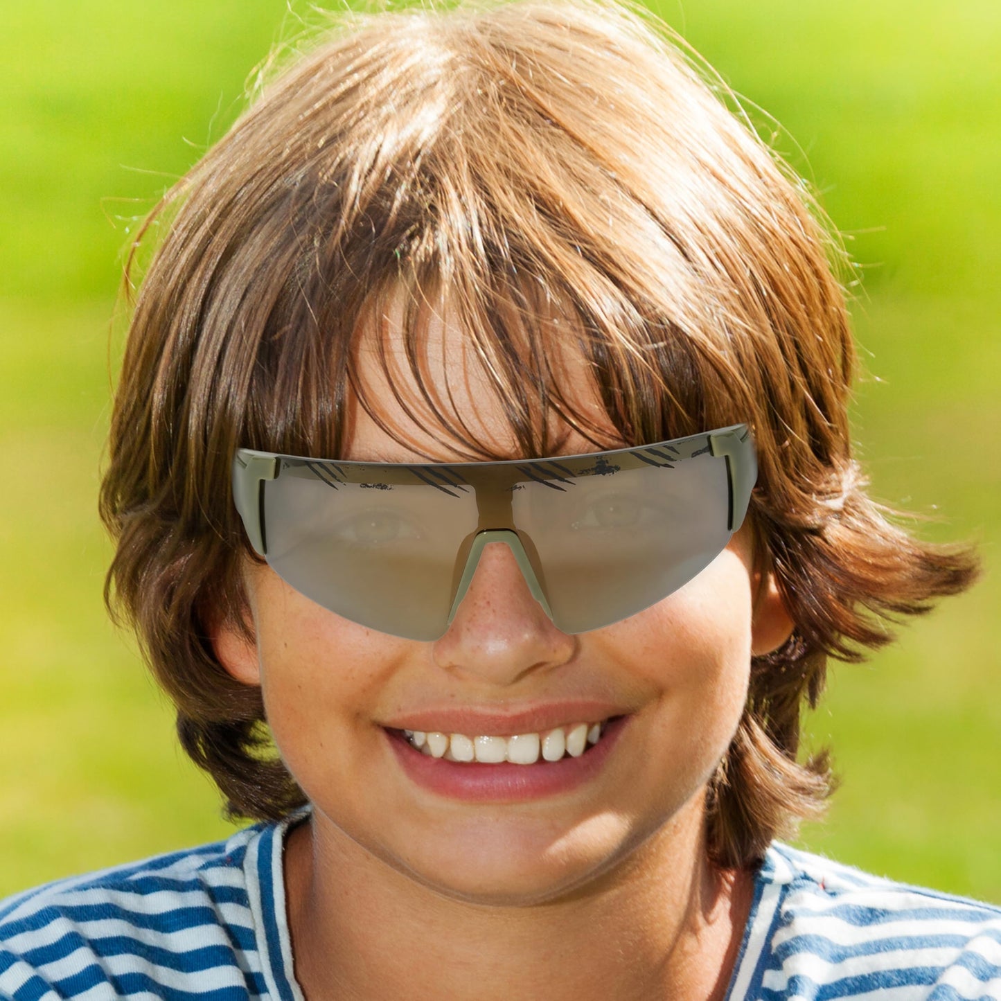 ARKAID Jurassic World Sunglasses for Kids | Arkaid Green Sports Wrap | UV 400 | One Size Fits Most Kids