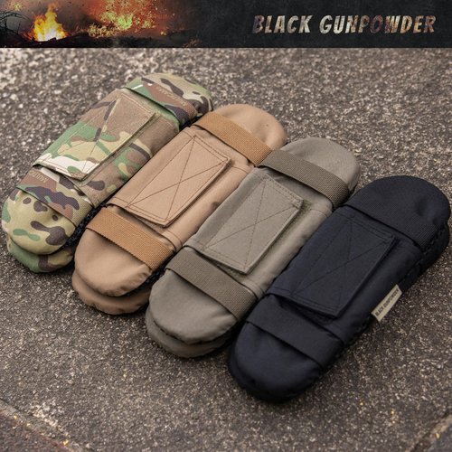 Black Gunpowder Tactical Shoulder Pads 3D Breathable Honeycomb Cooling Pads (MC Camo,1 Pair)
