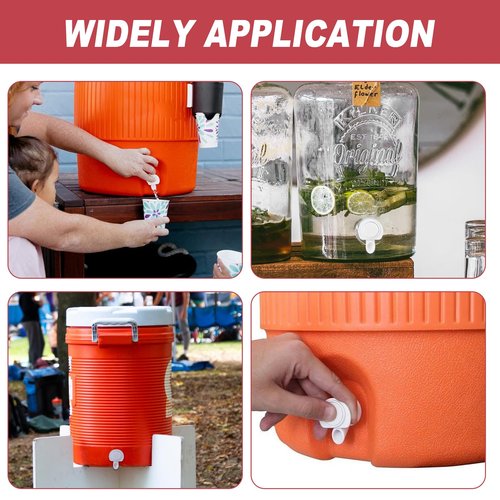 Bonsicoky 3 Pack Push Button Water Spigot - Cooler Spigot Replacement Water Spigot - Plastic Water Jug Spigot Compatible with Igloo 2-10 Gallon Water Coolers - BPA Free