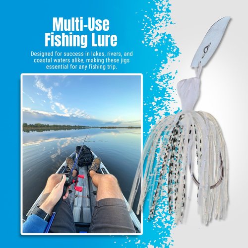 Reaction Tackle Lead Breaker Jigs (Pack of 3) 1/4 oz - Black/Blue