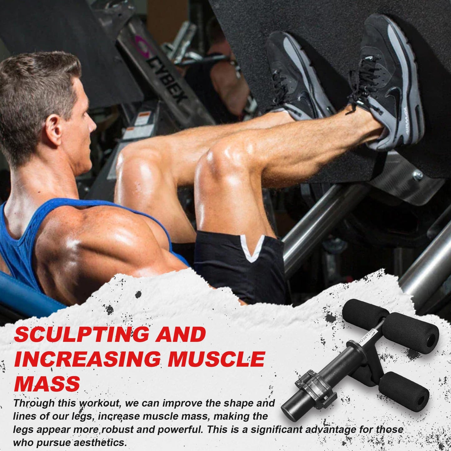 AHTAPFON Tib Bar,Tibialis Trainer, Tibia Dorsi Calf Machine Anterior Exercise Equipment for Strengthen Calves Shins Ankles Lower Leg Muscle, Fits 2" Olympic Weight Plates Home Gym Knees Over Toes