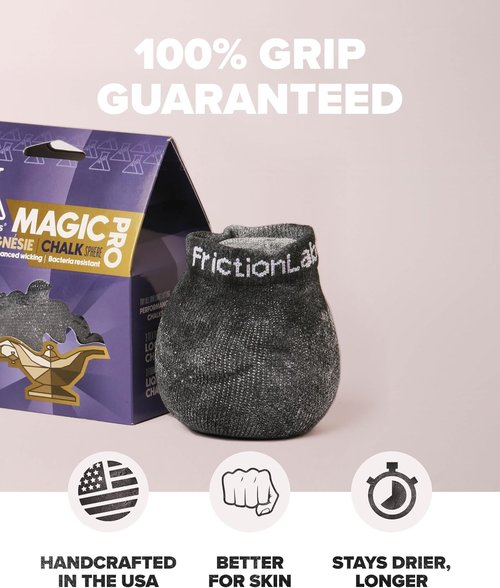 Friction Labs Magic Chalk Ball & Magic Chalk Ball PRO - Premium Gym Chalk in Refillable Sock - Non Toxic - Great for Climbing, Gymnastics, Weightlifting, Crossfit & Bouldering
