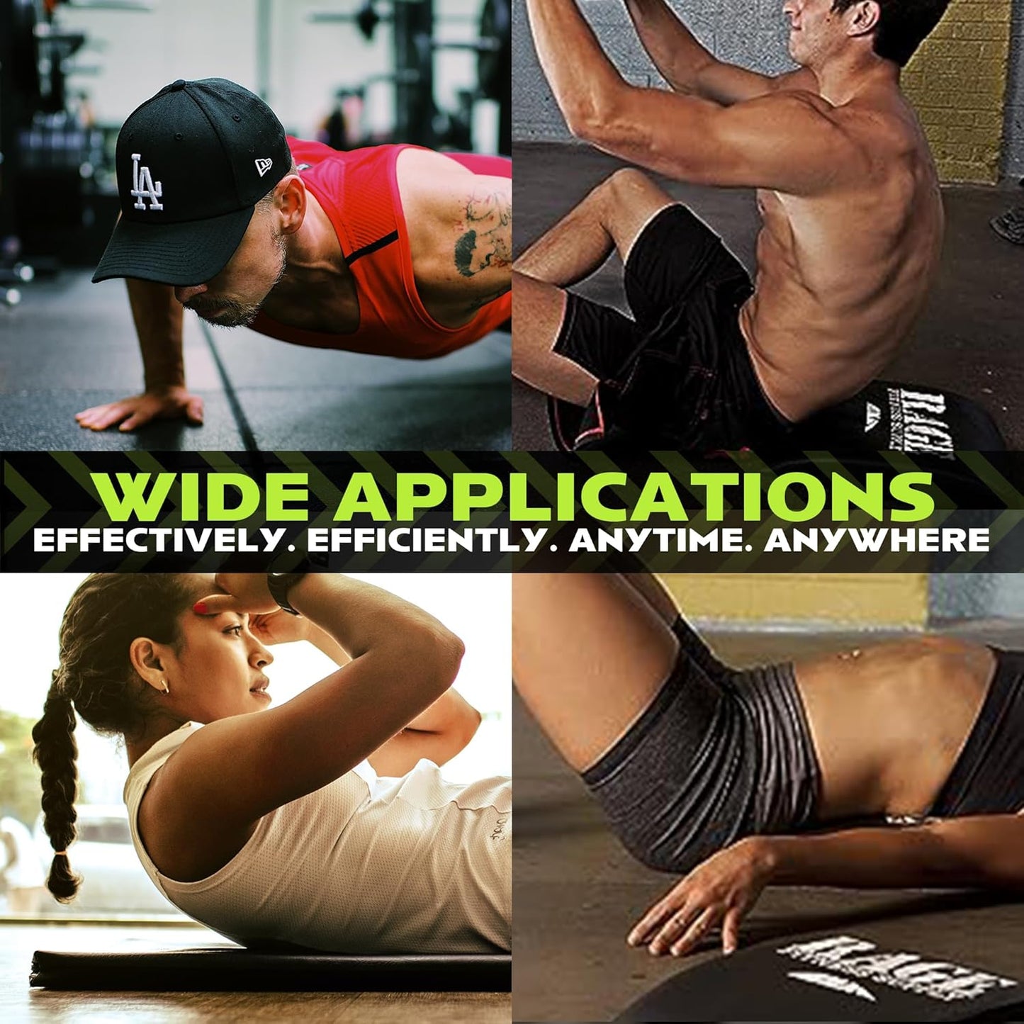 Abdominal Mat, Ab Mat, Core Trainer, Crossfit Core Workouts, Sit ups, Crunches - Workouts Included