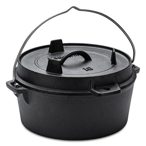 Naturehike Dutch Oven Pot with Lid-4.76 Qt Pre-Seasoned Cast Iron Dutch Oven with Storage Bag-Dual Handles-Lid Doubles as Cast Iron Grill Pan, Use in the Oven, on the Stove & Grill, over the Campfire