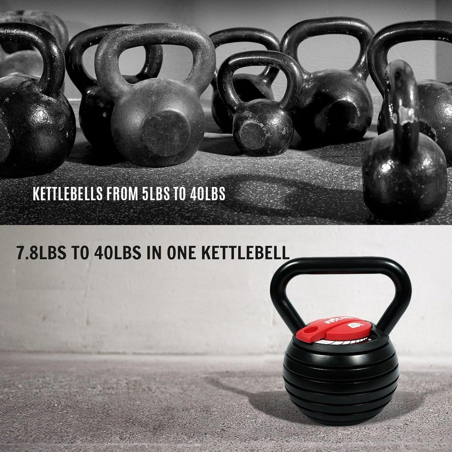 Yes4All Powder Coated Cast Iron Kettlebell Strength Training Kettlebells Weight Set for Full Body Workout, Home Gym