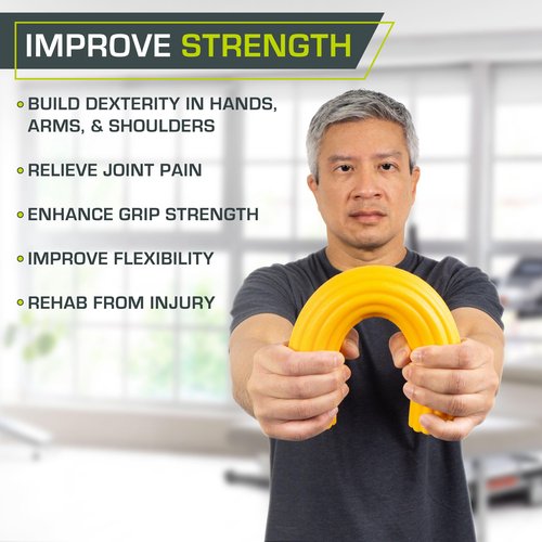 ProsourceFit Flex and Twist Bars Sets and Singles, Resistance Bars for Occupational Therapy, Tennis Elbow Treatment and Wrist Strengthening, 12-in Long Compact Rubber Therapy Tool