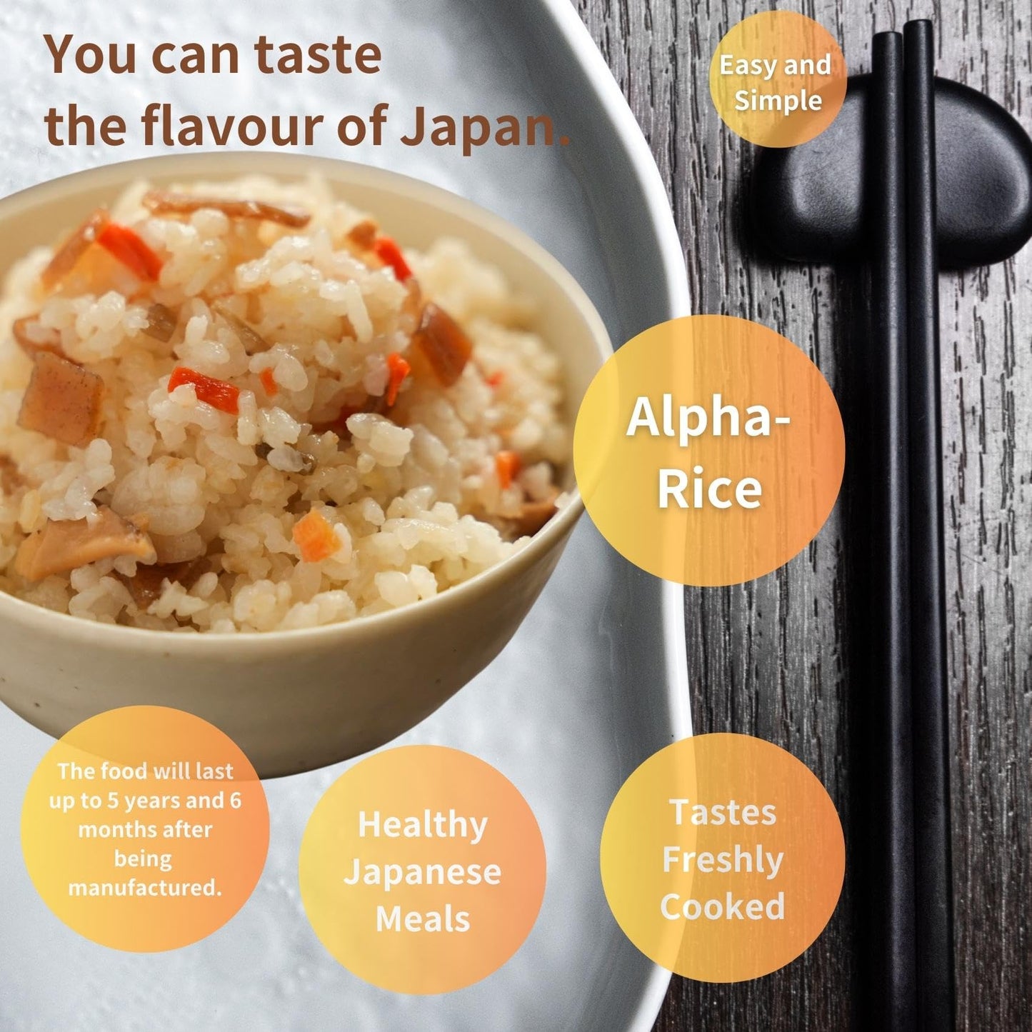 GOHAN JAPAN Gomoku Alpha Rice Japanese Mixed Rice (100% Japan-based) for Camping Mountain Climbing Emergencies 100g/3.5oz (A filling 260g/9.2oz meal) per 1-pack by Onisi Foods (3-packs, 300, Gram)