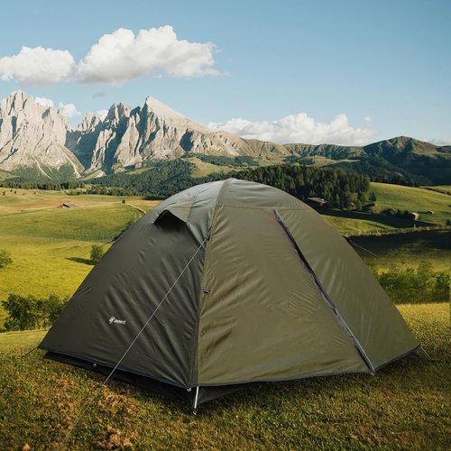 Backpacking Tent for Camping 2/3/4 Person Hiking Ultralight Tent for Waterproof Windproof Outdoor Two Doors Tents Easy Quick Setup Lightweight Tent Instant Tent (Green, 2 Person)