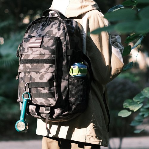 WOWCOIN Camo Backpack for Boys,Kids Army Backpack Boys with USA Flag Patch,35L Waterproof Tactical School Backpack for Travel Outdoor