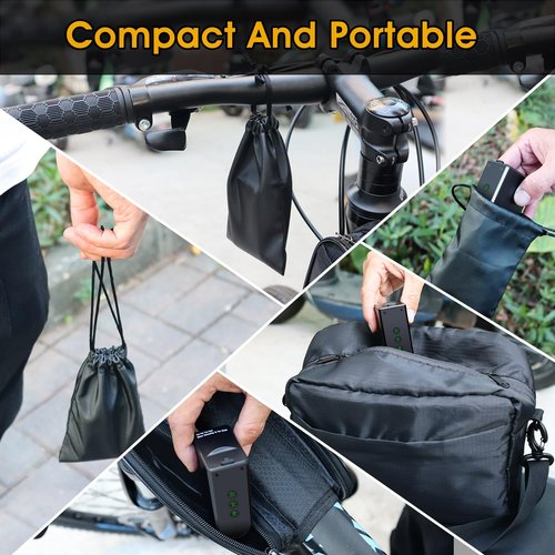 Bike Pump Mini Portable Bicycle Pump 100PSI, Air Pump 1260mAh Battery, Suitable for Electric Cars, Motorcycles, Bicycles, and Balls…
