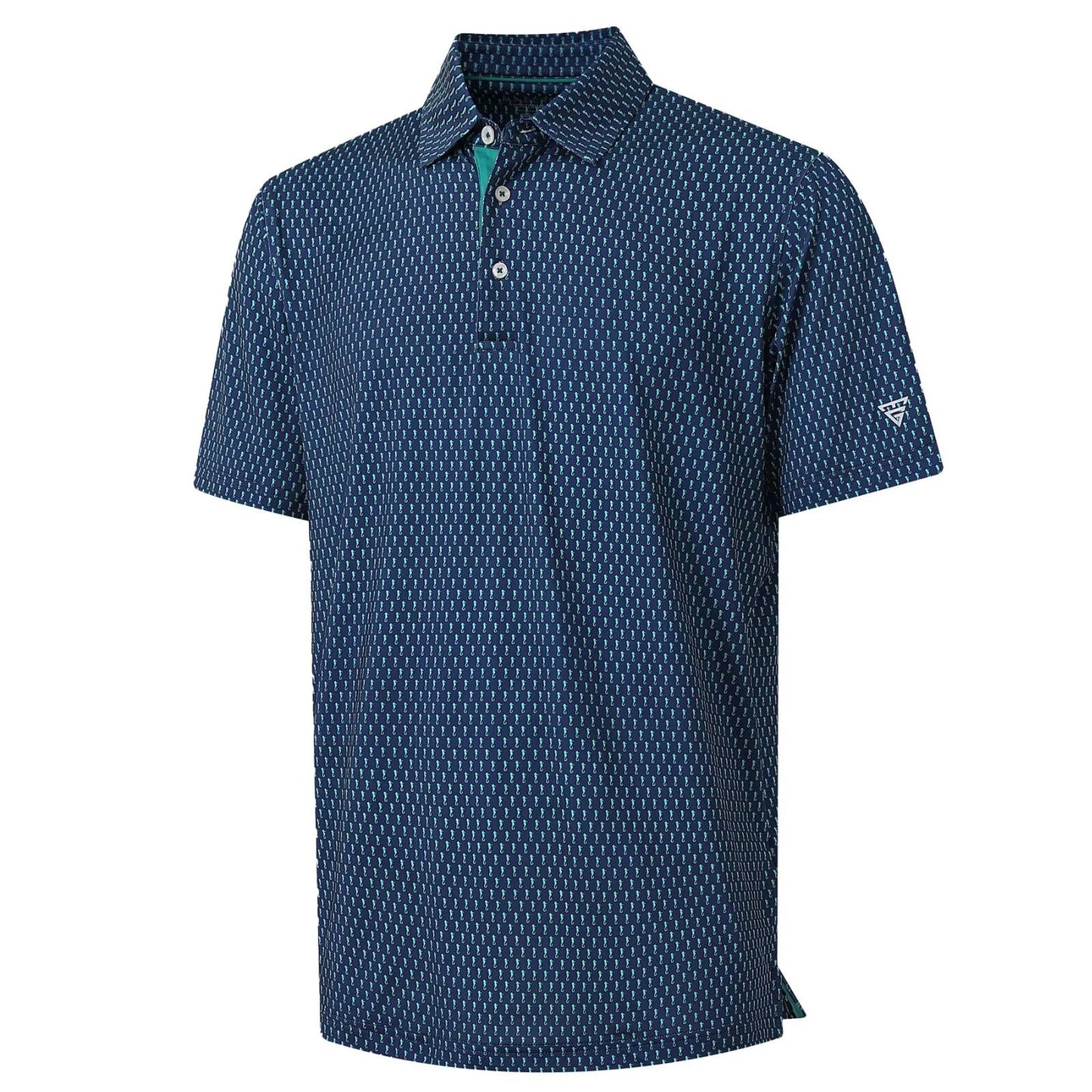 M MAELREG Golf Shirts for Men Dry Fit Print Patterns Performance Moisture Wicking Mens Polo Shirts Short Sleeve