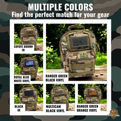 Minutemen Commonwealth Faction in America Flag Patch (Ranger Green on Black) Compatible with Velcro, Laser-Cut Patches for Backpacks, Caps, Plate-Carrier