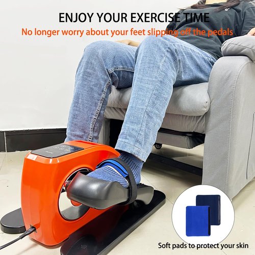 VOOGLAN 4Pcs Under Desk Elliptical Pedal Straps, Adjustable Ellipse Leg Exerciser Straps for Leg/Bike Pedal Exerciser & Elliptical Stepper, Seniors Sitting Fitness Home Office Sports Accessories