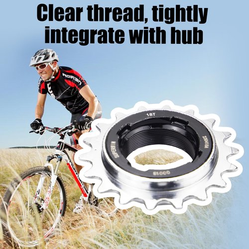 MAKELEN Single Speed Bike Freewheel 18T Compatible with 1/2'' x 1/8'' Bicycle Freewheel Threaded Type Freehub Replacement Parts