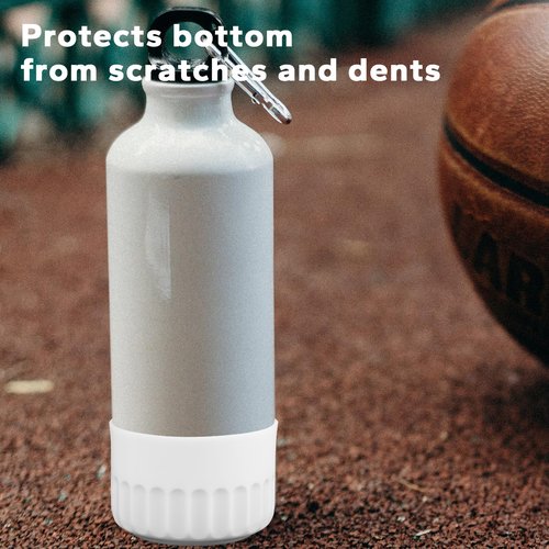BOCHUANG Tumbler Boot for Simple Modern 40 oz Stanley Tumbler Silicone Sleeve 30oz Owala Bottle 24 oz Hydroflask Cup Boot Cover 40oz Quencher Water Bottle Rubber Bottom Hydro Flask Accessories, White