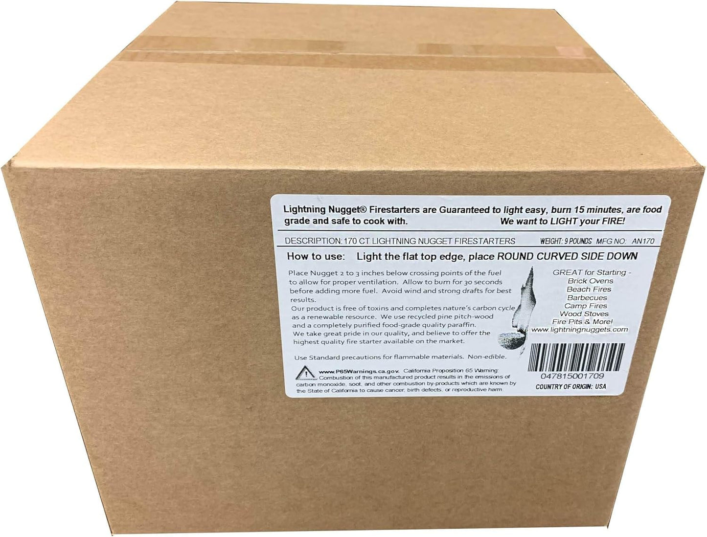 AN170 Fire Starters, 2x2x1.1/4, Tan